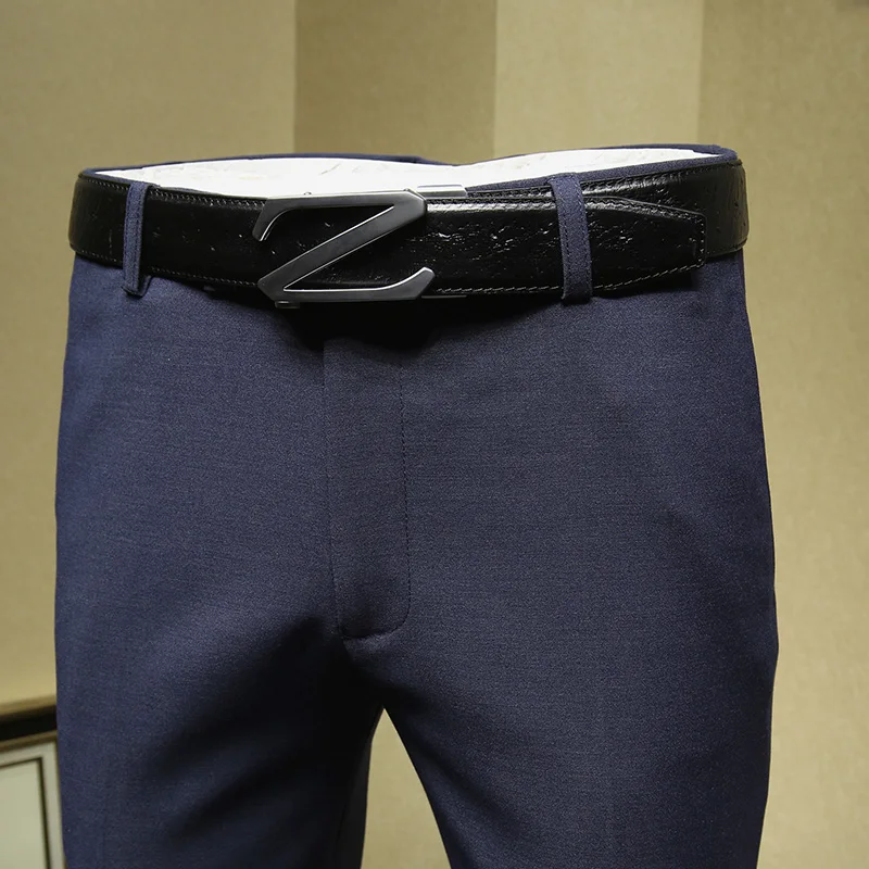 men long formal pants young man autumn winter blue suit pants office trousers mens dress pants slim dress pant for men plus size