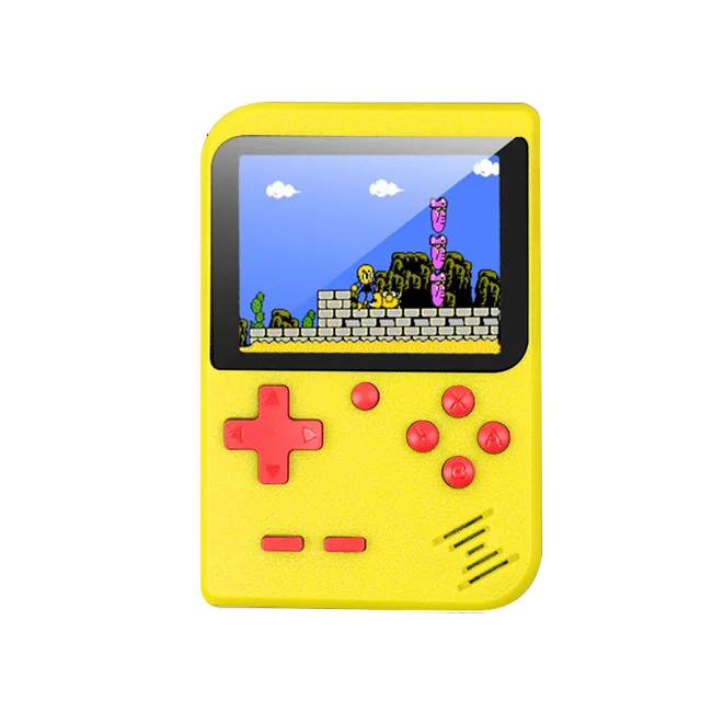 yellow Игровой плеер встроенный 400 игр коробка чехол для телефона в виде ретро-игровой консоли на ТВ мини портативные игровые 8 бит классический геймпад подарок - Цвет: yellow