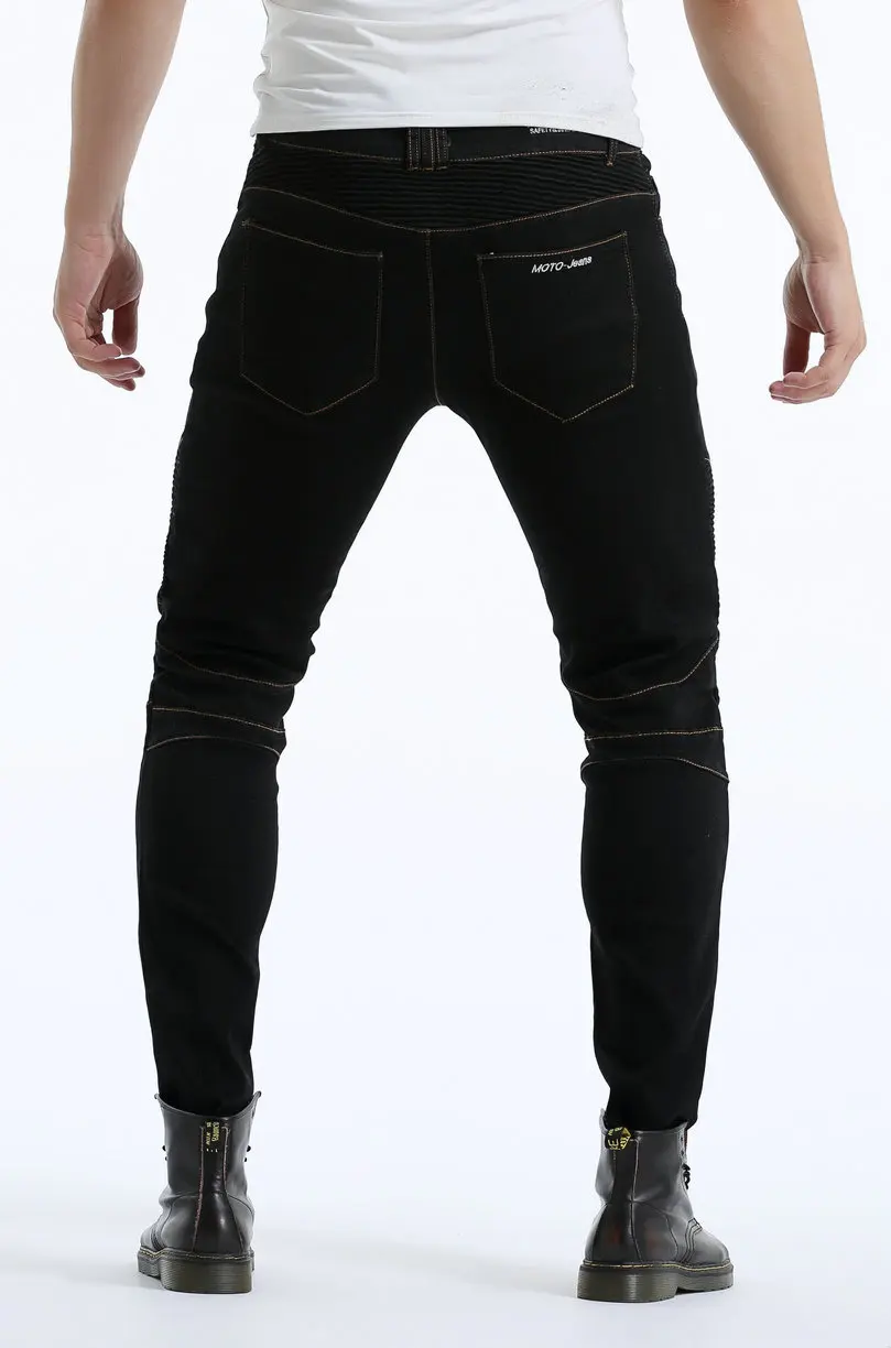 Cross Border for New with Ultra-stretch Riding Jeans Motorcycle Riding Locomotive Pants Straight-Cut Race Car Jeans