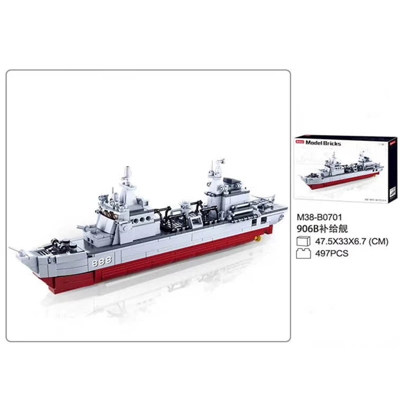 

Ship Model Building Kits 3D Blocks Supply Warship Educational Hobbies for Child Bricks DIY Toys