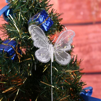 

12pcs Artificial Butterfly Garden Christmas Decorations Fake Butterflies Stakes Artificial Animal Garden Prop Decoration