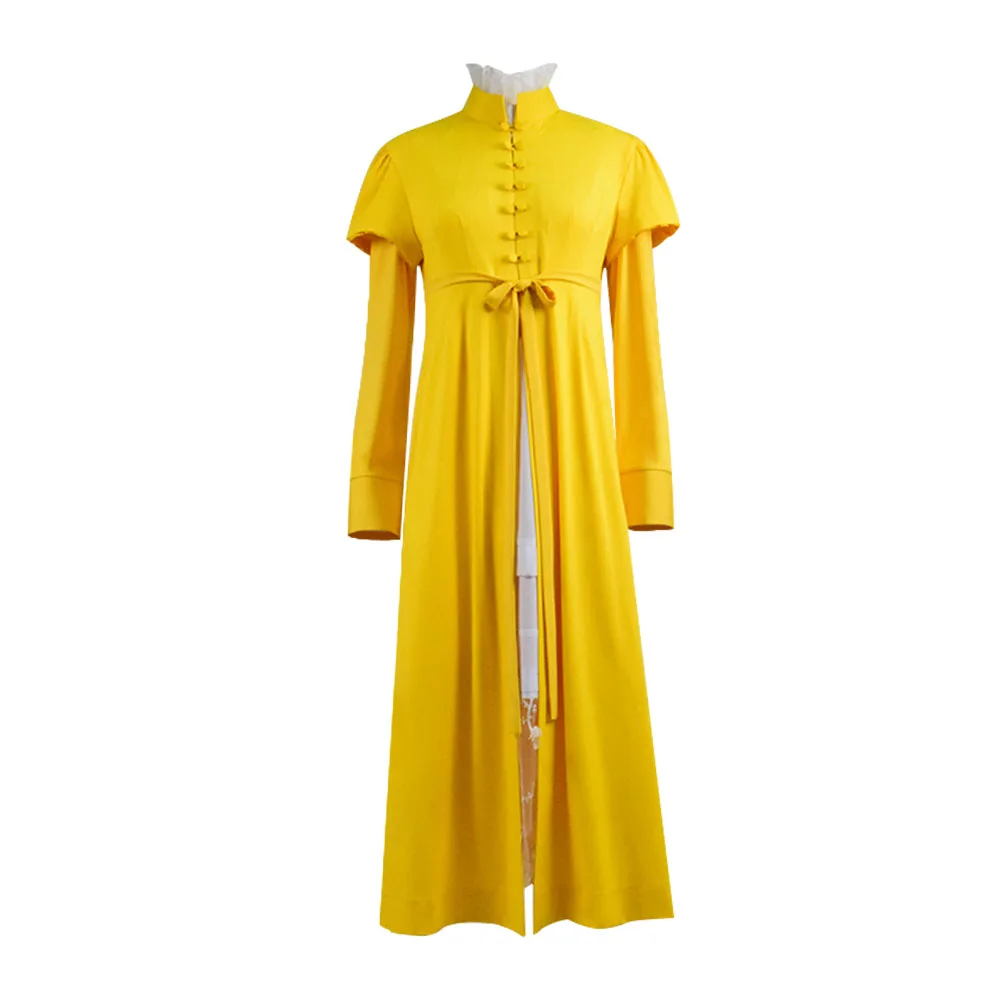 yellow coat dress