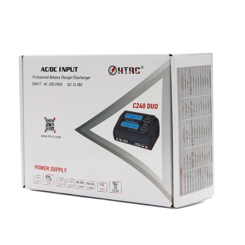 FFYY-HTRC C240 DUO AC 150W DC 240W двухканальный 10A RC Баланс lipo зарядное устройство