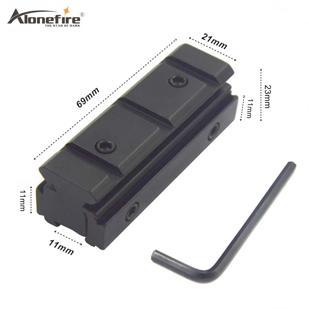 

ALONEFIRE M58 Dovetail Rail Extension Mount 11mm to 21mm Picatinny Weaver Scope Mount Base Hunting Mount Supplies 1pc