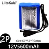 LiitoKala 12V 2200mah 3000mah 3500mah 5600mah battery Rechargeable Lithium Ion battery pack capacity DC 12.6v CCTV Cam Monitor ► Photo 2/6