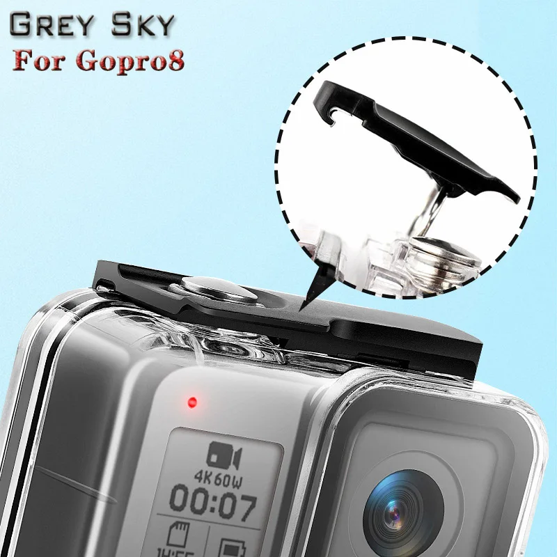 50 м подводный водонепроницаемый чехол для GoPro Hero 8, Черный Защитный корпус для экшн-камеры GoPro 8, аксессуары
