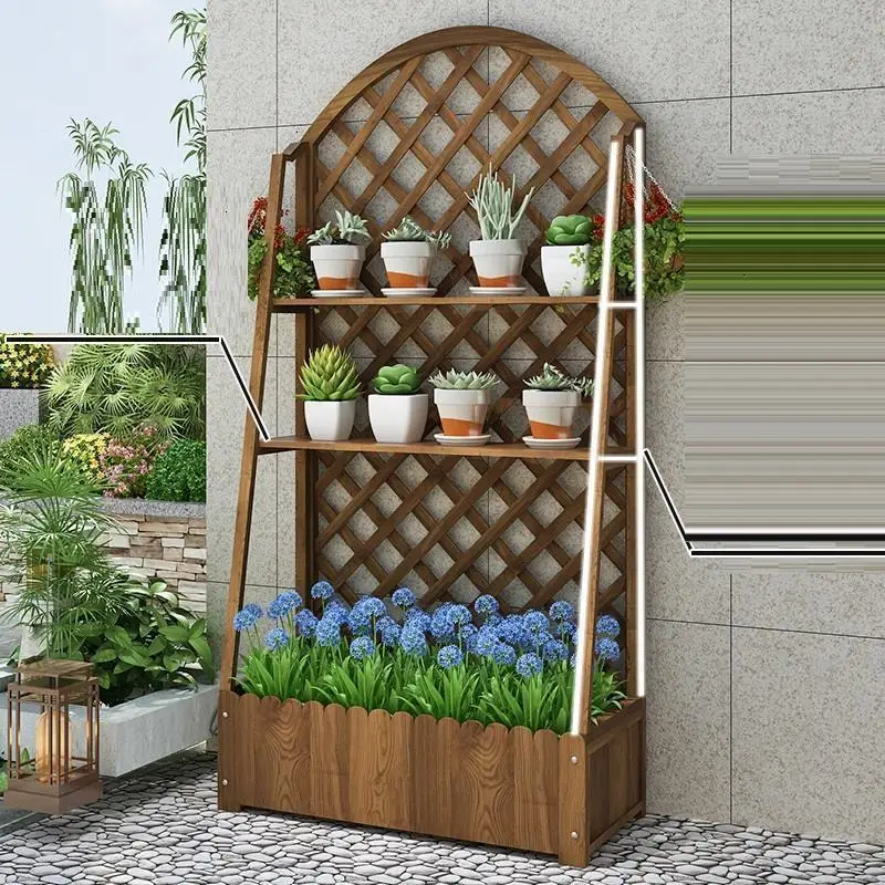Decorativa Huerto Urbano Madera плантенстандард Suporte Flores деревянные полки для балкона напольная стойка Цветочная полка для растений