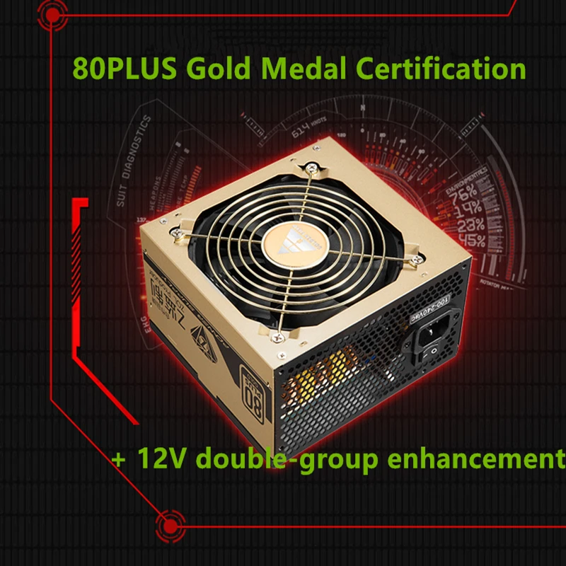 ПК блок питания для золотое поле 12V активных RTX2080 тишина Номинальная 600 Вт пиковый 700 Вт Питание 700BLE GF600G