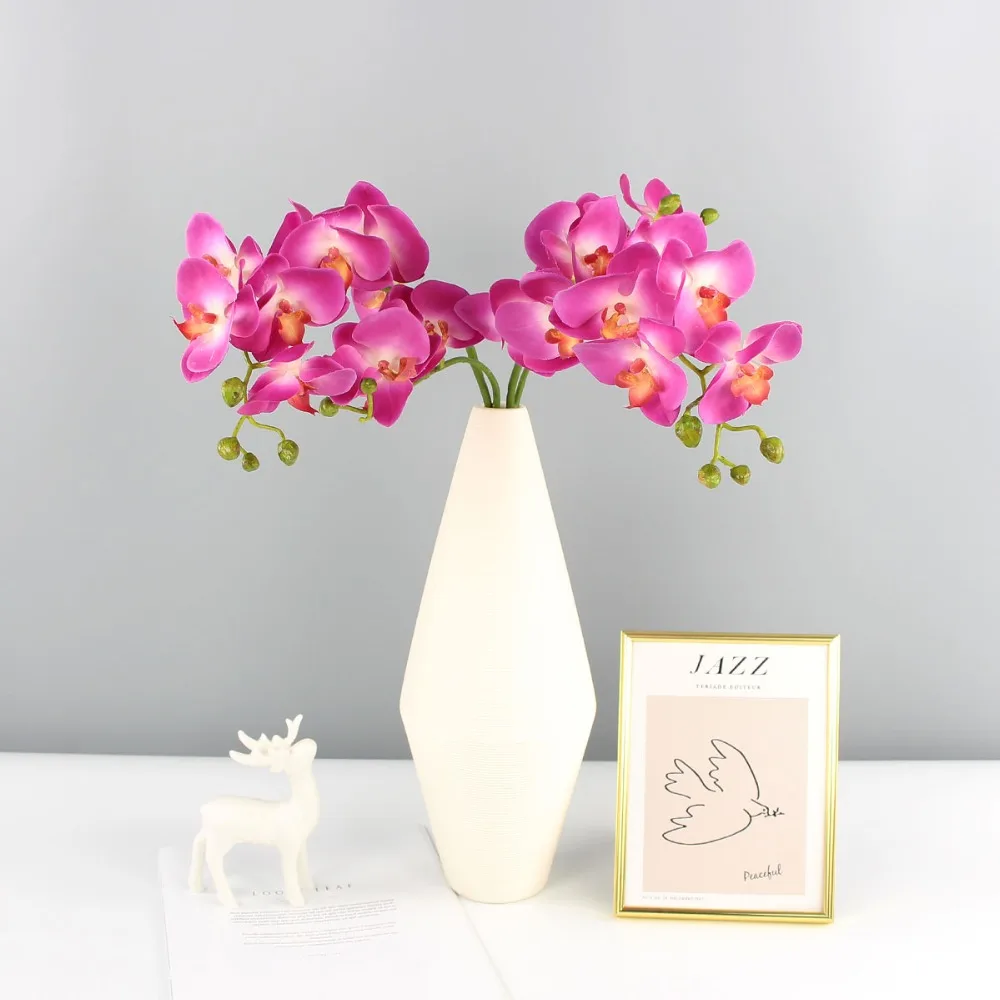 silk orchids artificial orchid purple orchid artificial flowers centerpiece (9)