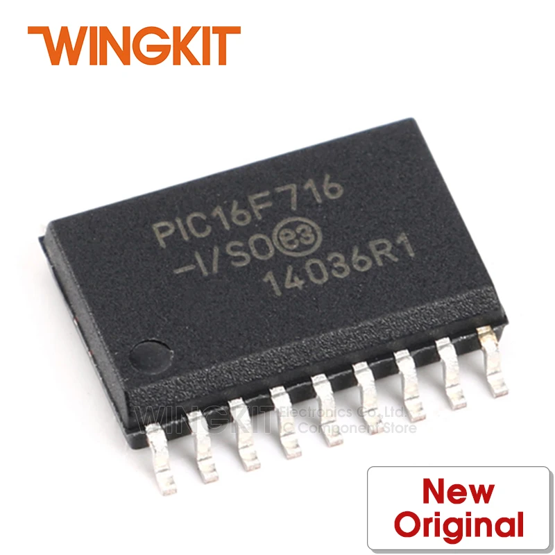 1 шт. PIC16F716-I/SO SOIC18 PIC16F716 SOIC-18 8-битный на основе флэш-памяти микроконтроллера |