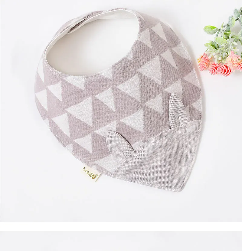 Infants Pure Cotton Triangular Binder Children Triangle Bib Waterproof Baby Bibs Double Layer Wholesale
