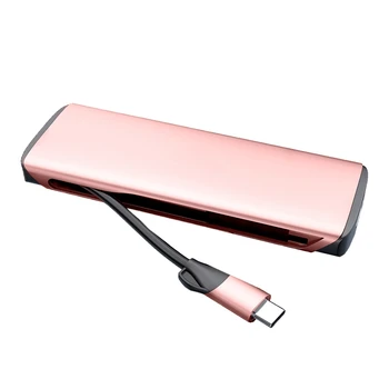 

Type-C 7-In-1 Foldable Practical Smart Dock 3 x USB3.0 + PD Fast Charging + HD HDMI + SD / TF