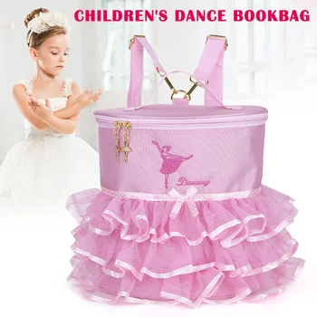 

Ballet Dance Bag Students School Backpack Embroidered Tiered Ruffled Bag for Kids Girls EDF88