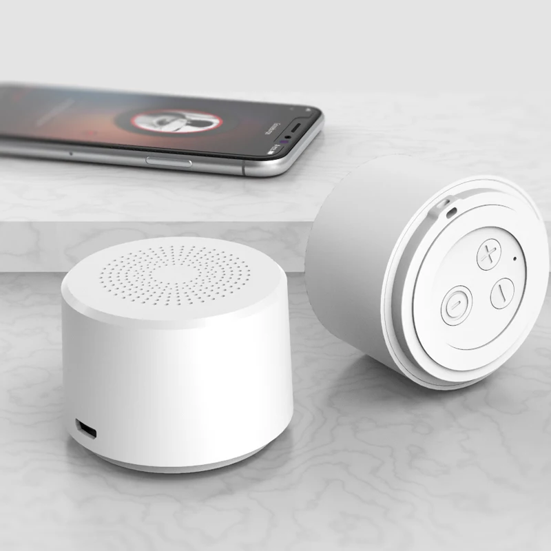 2019 круглая портативная Мини Беспроводная Bluetooth Колонка сабвуфер Smart Голосовое