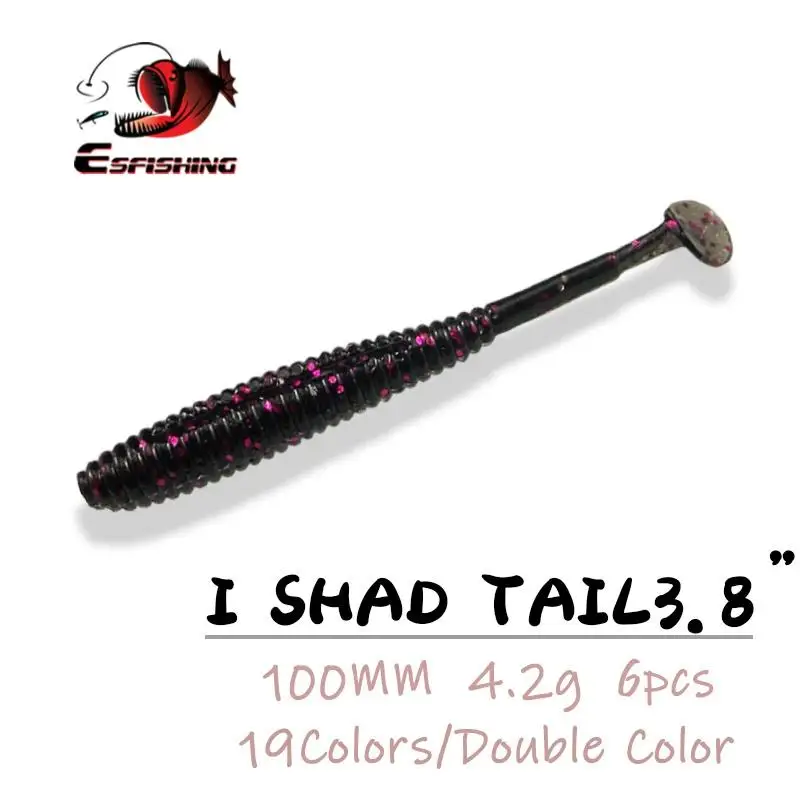 ESFISHING приманка для рыбной ловли мягкий I хвост 100 мм карпа искусственная окунь