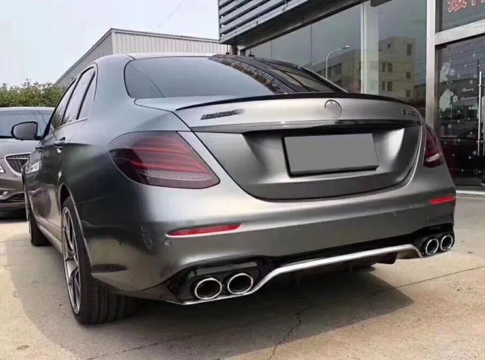 Для Benz E W213 задний спойлер E320LE260LE300L E53 стиль надрезаемая подкладка, ABS Материал задний автомобильный спойлер для W213 4 двери