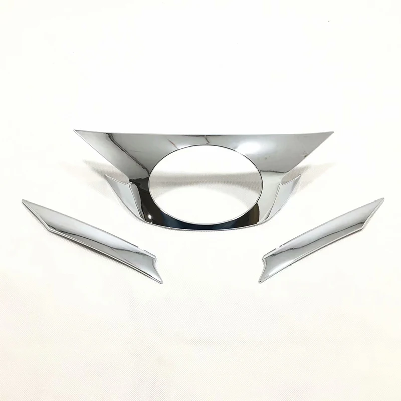 Silver Автомобильный дизайн ABS передняя этикетка декоративная полоса рамка наклейки блестки покрытие украшение автомобиля аксессуары для Toyota Yaris Vios - Цвет: Silver