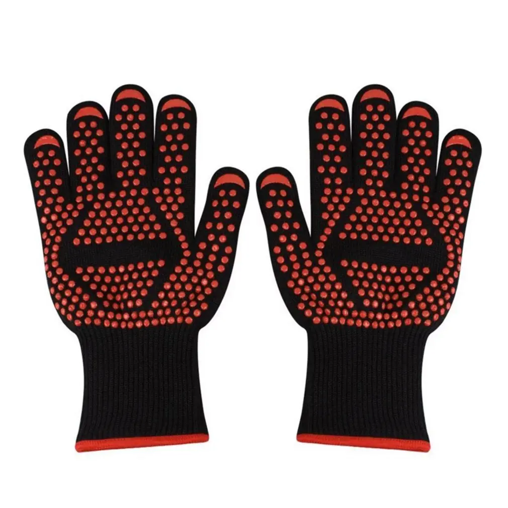 

1 Pair Microwave Oven Gloves High Temperature Resistance Non-slip Oven Safety Heat Insulation Kitchen Cooking Grilling Gloves