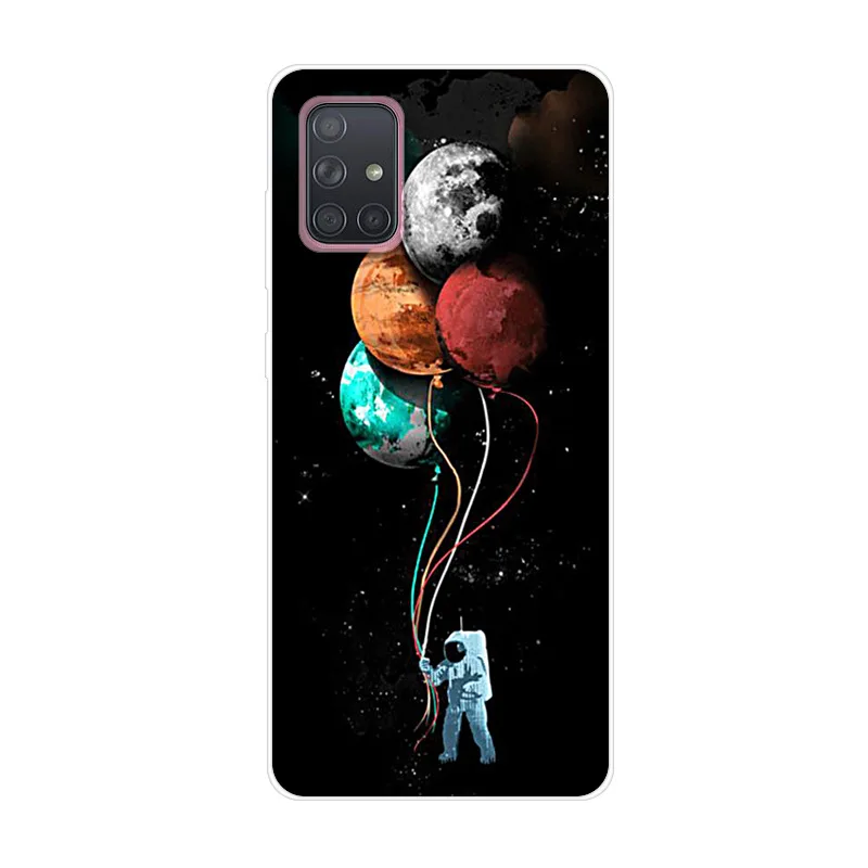 Чехол для Samsung Galaxy A51 A71 чехол A 71 силиконовая Мягкая задняя крышка S20 Plus