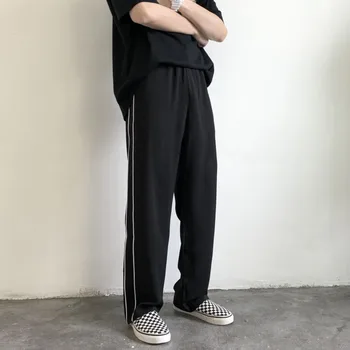 

Men's casual trousers 2020 spring and summer new solid color drape straight loose trousers young personality fashion trend men's