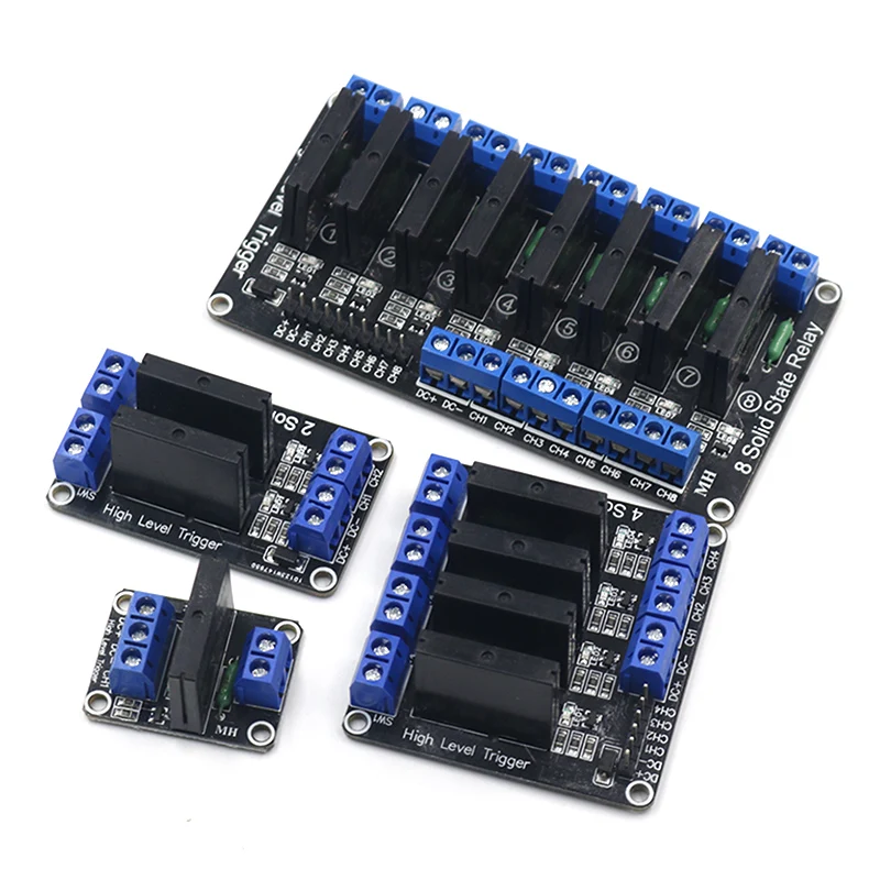 1 2 4 8 канальный 5 В DC релейный модуль твердотельный высокий уровень SSR AVR DSP G3MB 202P