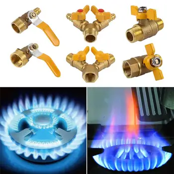 

Pneumatic Valves Thread Brass Bellows Ball Valve Gas Pipe Dish Handle Pure Copper Valve Gas Valve Yellow Durable Sturdy Manual