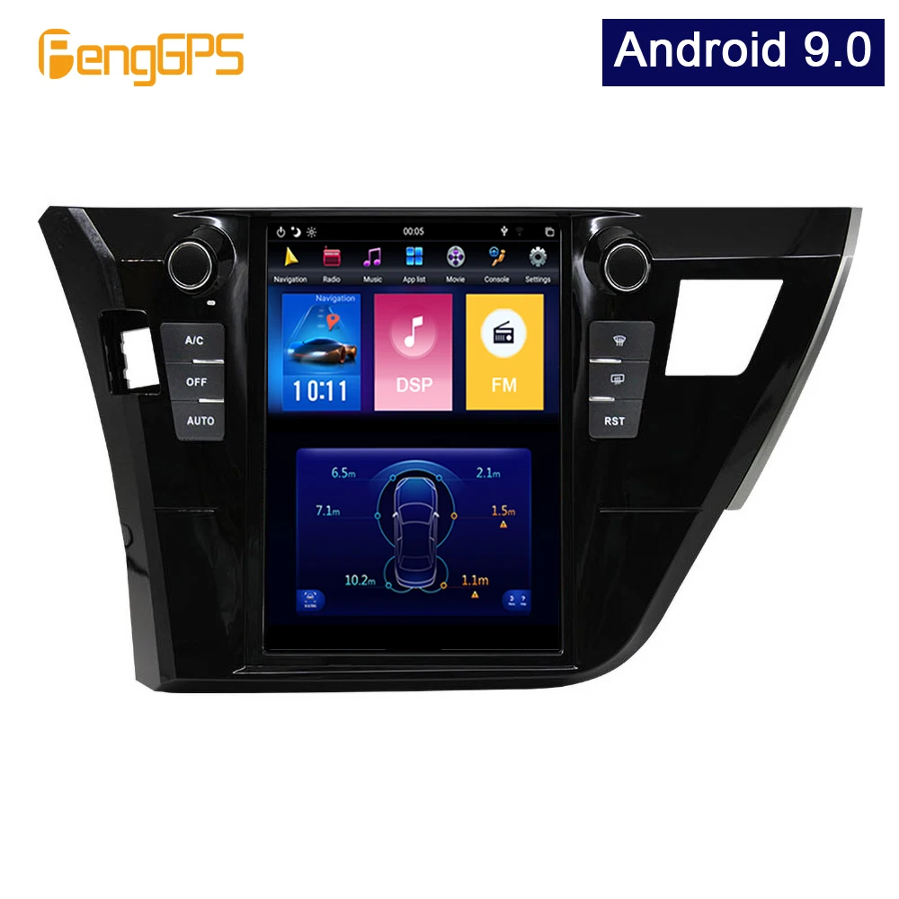 Android 9,0 Tesla вертикальный экран автомобиля без dvd-плеер gps навигация для Toyota Corolla аудио плеер 10,4 дюймов