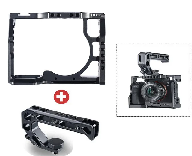 NEW With Handle Grip UURig C-A73 клетка для камеры для sony A7III standard Arca быстросъемная пластина с верхней ручкой Горячий башмак для sony a7iii A7R3 A7M3 - Цвет: NEW With Handle Grip