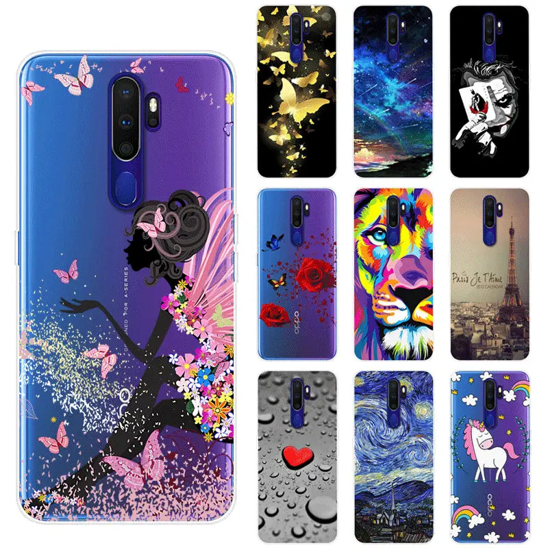 Мягкий чехол для OPPO A9 2020 Силиконовый ТПУ на заднюю панель A5 с мультяшным рисунком