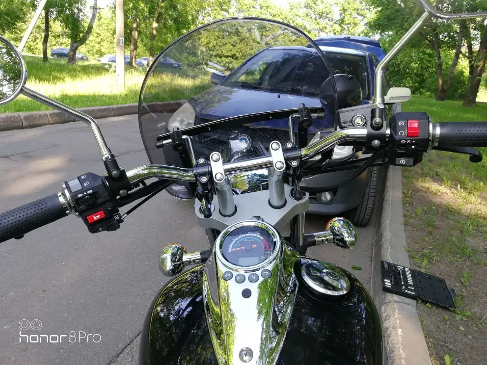 Ветра Экран для Honda VT 1100 750 600 500 250 125 C C2 C3 S Shadow Aero ACE Spirit 7/" или 1" ручки Экран лобовое стекло