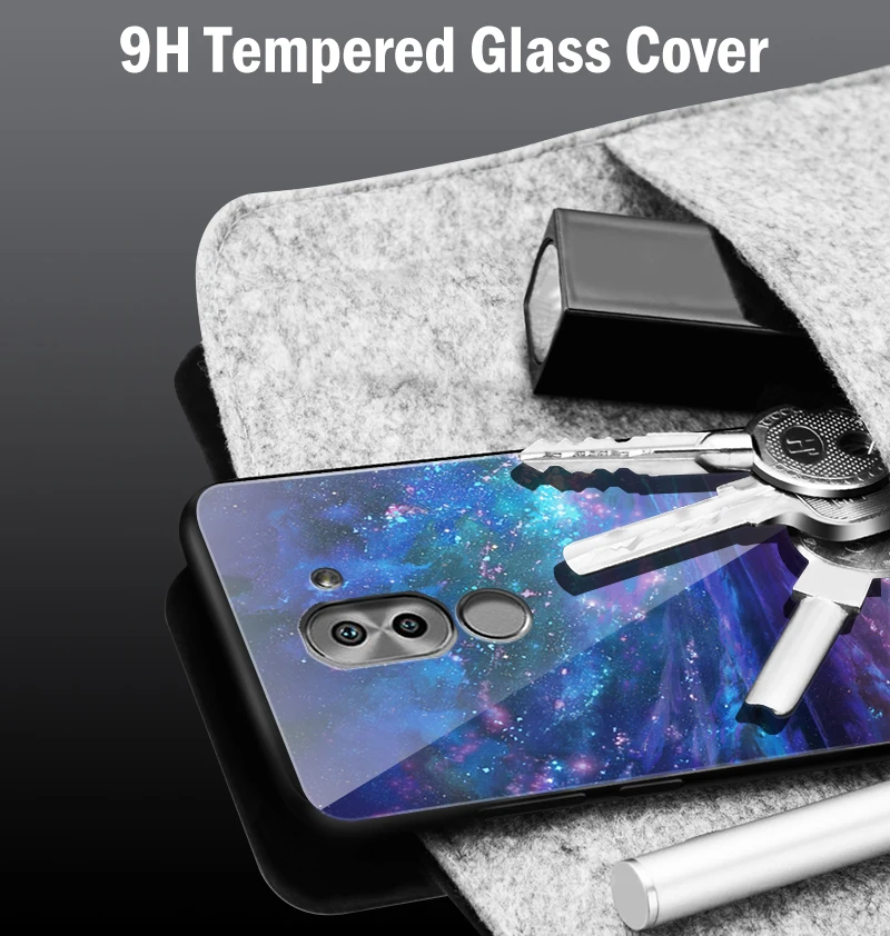 Закаленное Стекло чехол для Huawei Honor 6X 7A 7C Y6 Y9 7X 8A 8X9 Lite Y7 премьер-профессионал Magic2 дизайн цветение защитный чехол-раковина