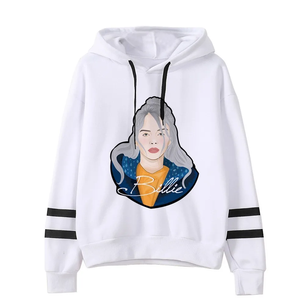 Harajuku Kpop Billie Eilish толстовки с капюшоном для мужчин и женщин толстовка с счастливым лицом Флисовая теплая уличная одежда в стиле хип-хоп пуловеры - Цвет: 4