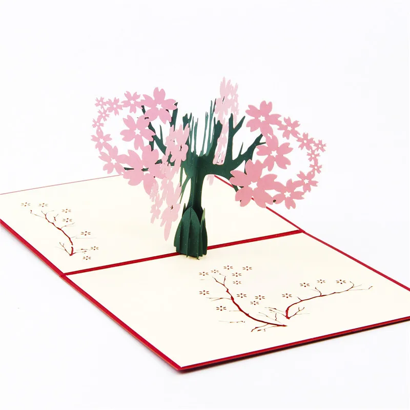Teacher's Day Leighton Road Креативные 3D карты для изготовление ручной работы бумажные художественные настраиваемые карты спасибо-вы карта вишневый цвет
