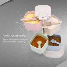 Шейкер для специй, перца, многоцелевой, для сахара, приправ, вращающаяся коробка, банка для специй, стеллажи для кухни, для хранения приправ