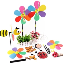 Wind Spinner Pinwheel Windmill 3D Lovely Beautiful Plastic Color Random Insect Decor Lawn Yard Garden