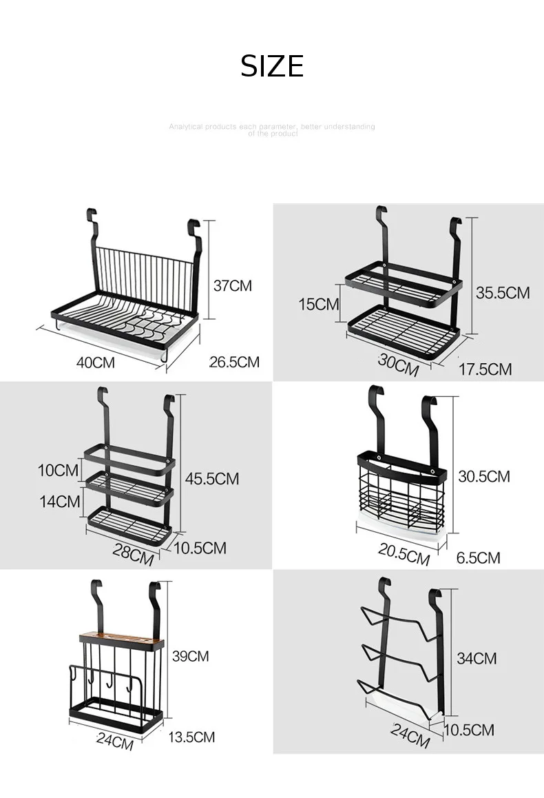 Black Paint Stainless Steel Kitchen Storage Rack No Drilling Wall Mounted Hanging Knife Rack Chopsticks Cage Dish Seasoning Rack Storage Holders Racks Aliexpress
