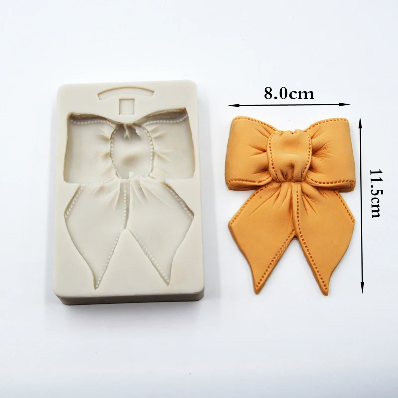 Большой платье с бантом силиконовая форма для помадки, Sugarcraft цветок DIY шоколад клей смола инструмент для выпечки торта с кружевной отделкой и Кухня доступом