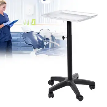 

Hair Diffuser Aluminium Hair Salon Instrument Tray Adjustable Height Trolley Beauty Tools no Cup Silver Hair Salon Accessories