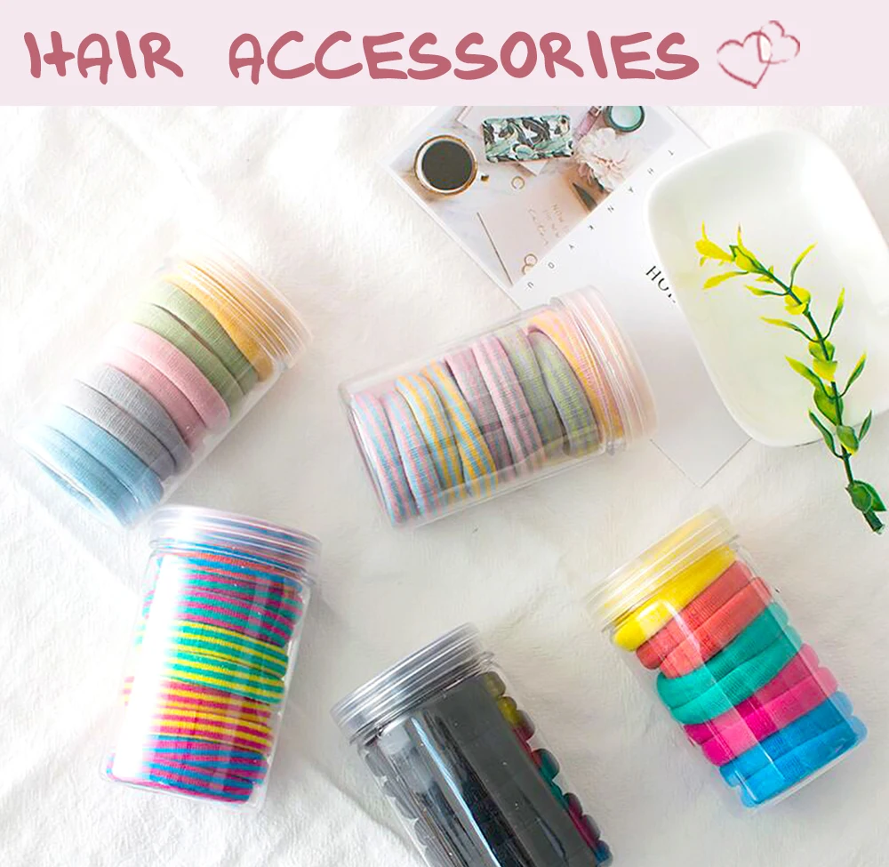 26 farben 5 Teile/satz Frauen Mädchen Stirnband Einfache Grund Haar Bands Bunte Verdicken Scrunchie Haar Zubehör Geschenk Pferdeschwanz Halter – Detail 6