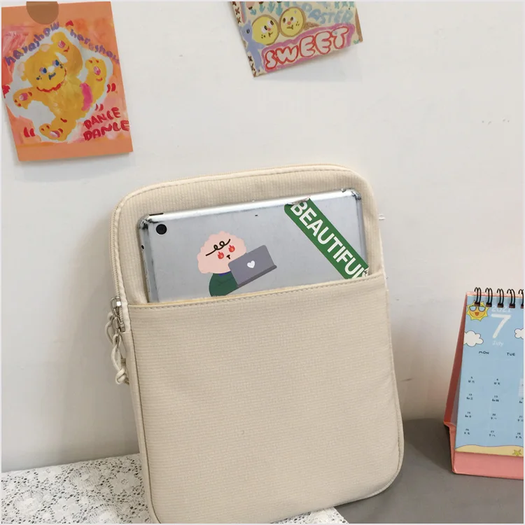 13 Inch Cute Cat Laptop Sleeve Bag For Mac Ipad Pro15 inch Thick Cotton Laptop Tablet Inner Case Keyboard Ipad Air 4 10.5 inch