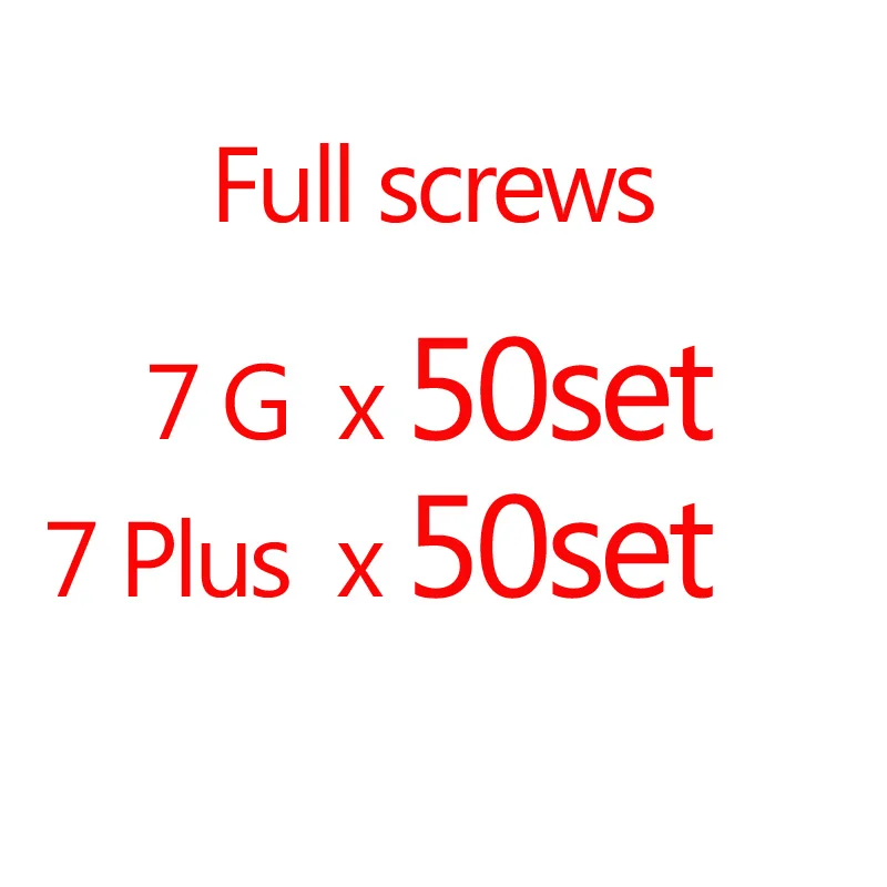 7GX50 7P X50 100 комплект полный комплект винтов для iPhone 5 5S SE 6G 6 Plus 6S 7G 8G 7 Plus с 2 нижними винтами для замены - Цвет: 7GX50 7P X50