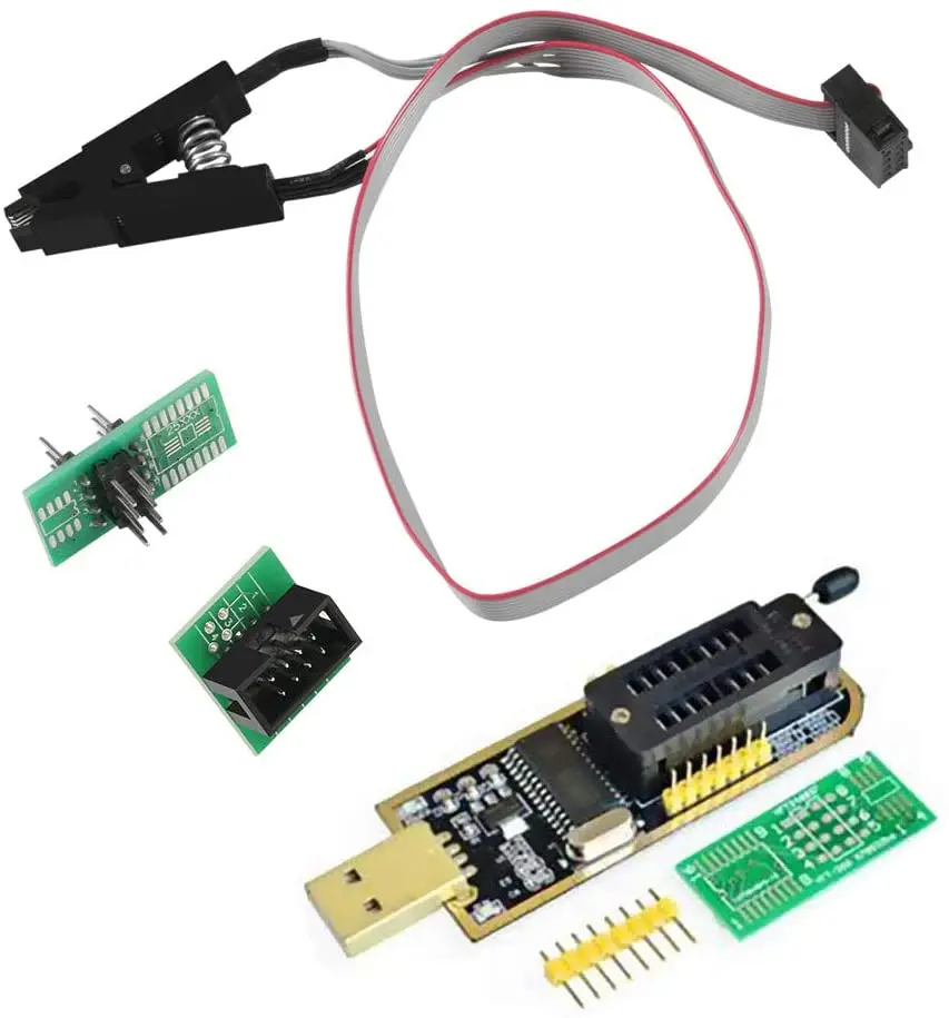 SOIC8 SOP8 флэш чип зажим для проверки ИС разъем Adpter программатор BIOS + CH341A 24 25 серия EEPROM
