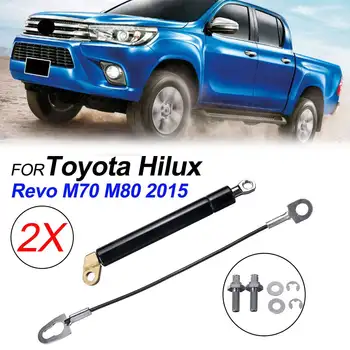 

1Pair Stainless Steel Rear Tailgate Slow Down Shock Up Lift Gas Struts For Toyota For Hilux Revo M70 M80 2015 2016 2017 2018
