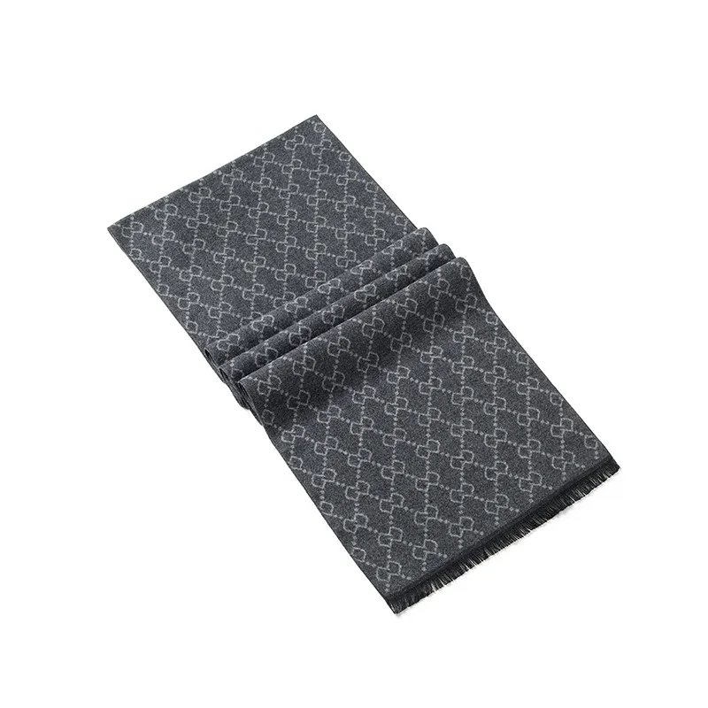 Brand Designer Silk Cashmere men's autumn scarf Business Shawl Retro Double-sided Winter female Scaves warm High Quality Bufanda