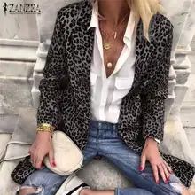 ZANZEA, пиджаки с отложным воротником и леопардовым принтом, модные женские пальто, куртки, верхняя одежда, осенняя верхняя одежда, Chaqueta Femme размера плюс