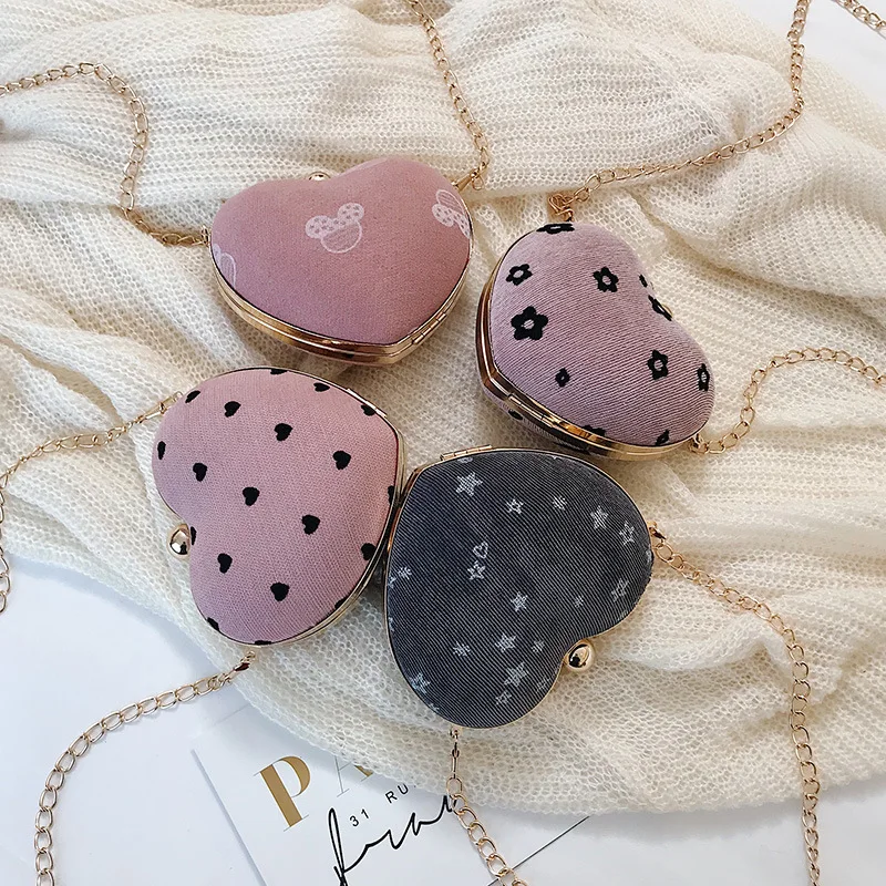 

2019 Corduroy Heart Square Sling Bag Plum Branded Cloth Sweet Ladies' WOMEN'S Bag