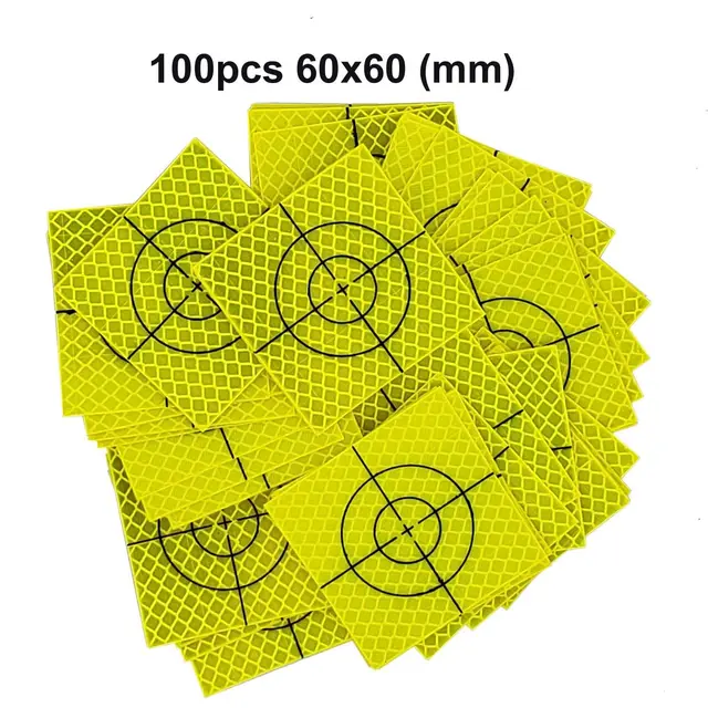 20PCS Réfléchissant Feuille 50X50MM ruban réfléchissant cible fluorescent vert 20PCS Réfléchissant Feuille 50X50MM ruban réfléchissant cible fluorescent vert