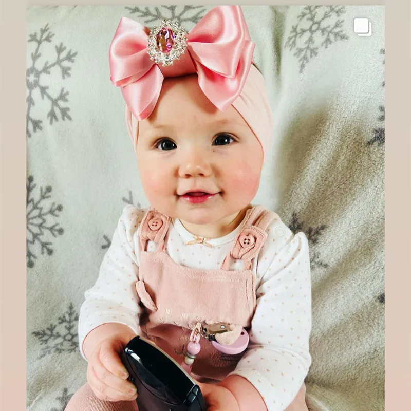 Повязка на голову для маленьких девочек мягкий эластичный нейлоновый тюрбан