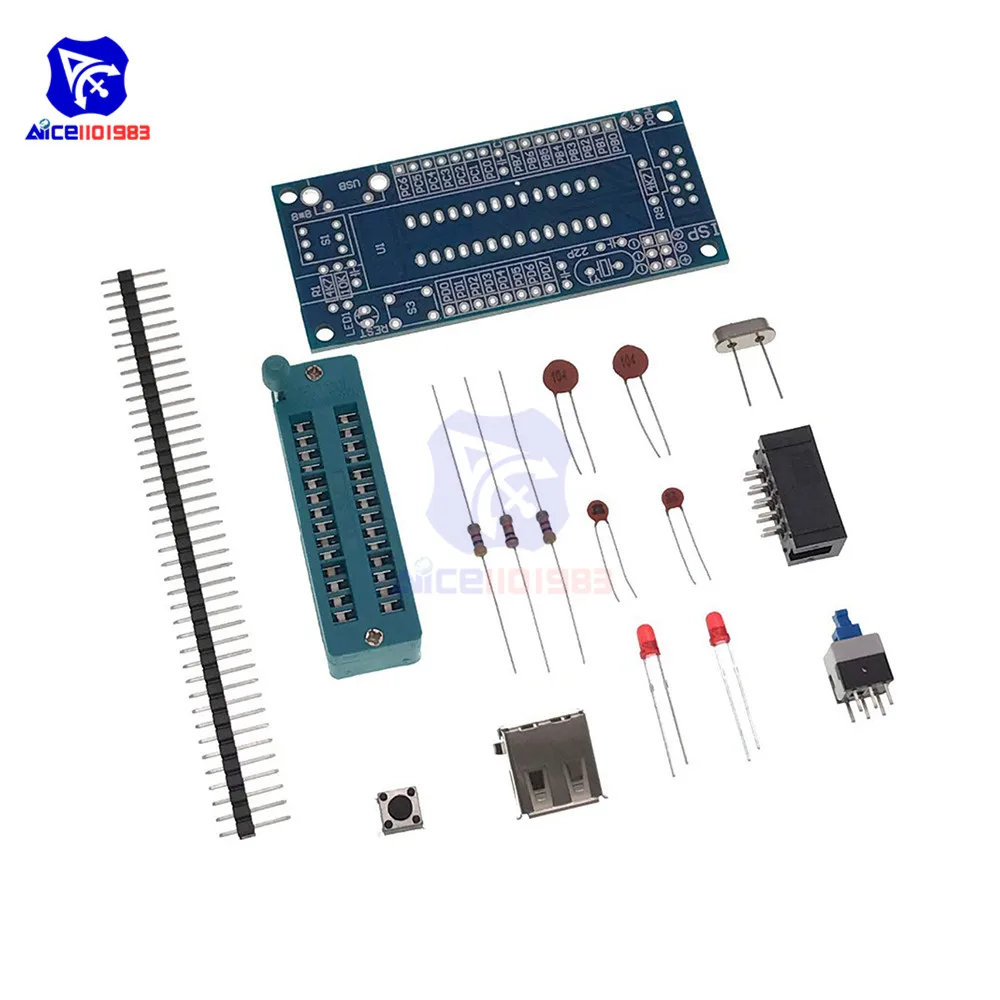 Diymore ATMEGA8 ATmega48 AVR минимальная система макетная плата миниатюрный мини электронный набор деталей без чипа DIY Kit