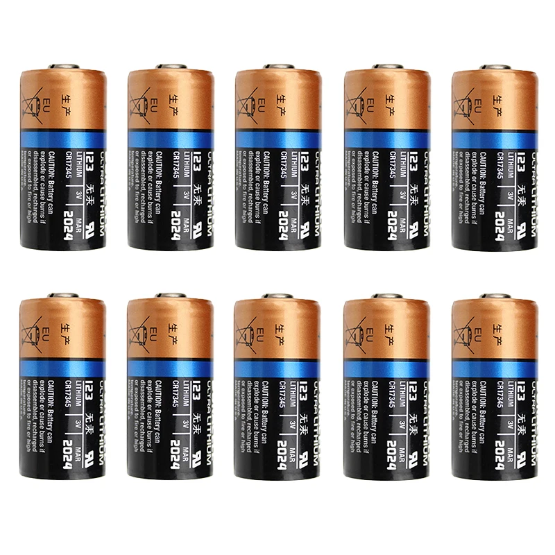 10pcs Original CR17345 123 for Flashlight Digital Cameras Camcorders